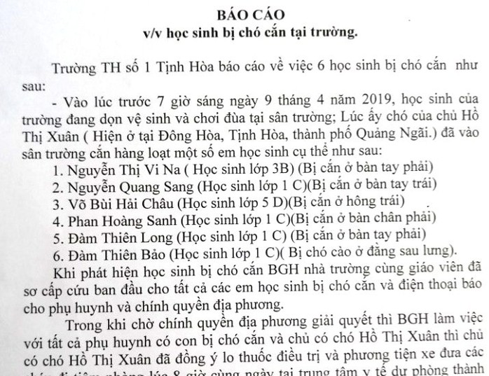 Chó thả rông xông vào trường cắn 6 học sinh - Ảnh 1.