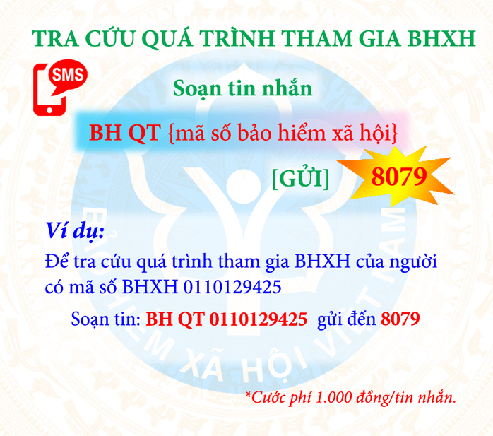 Tra cứu đóng, hưởng BHXH, BHYT bằng tin nhắn điện thoại - Ảnh 1.