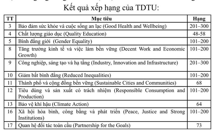 Trường ĐH Tôn Đức Thắng vào TOP 101 - 200 đại học có ảnh hưởng nhất toàn cầu - Ảnh 2.