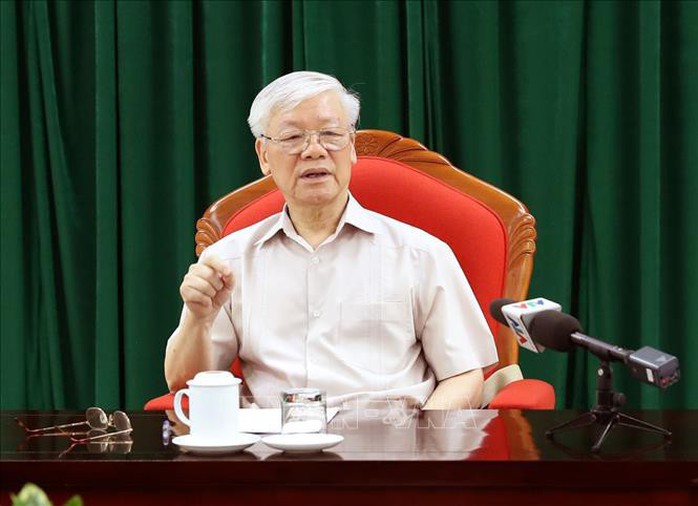 Tổng Bí thư, Chủ tịch nước Nguyễn Phú Trọng chủ trì họp lãnh đạo chủ chốt - Ảnh 1.