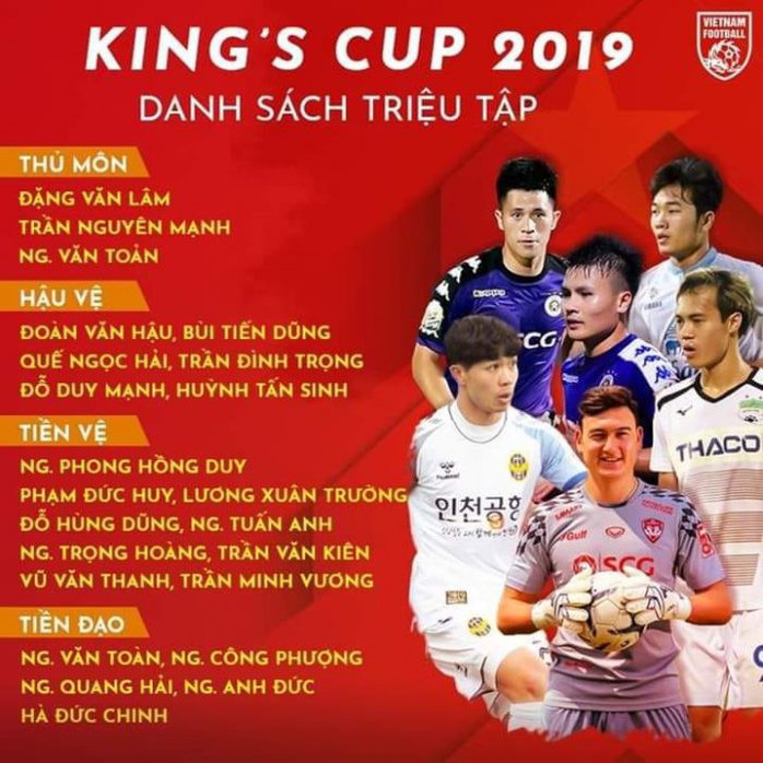 Những cái tên gây sốc khi HLV Park công bố danh sách dự Kings Cup 2019 - Ảnh 1.