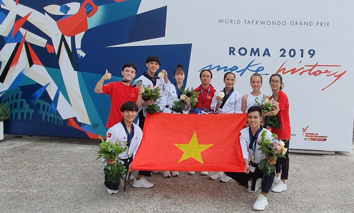 Châu Tuyết Vân và đồng đội giúp Việt Nam có HCV tại Grand Prix Thế giới Rome 2019 - Ảnh 1.