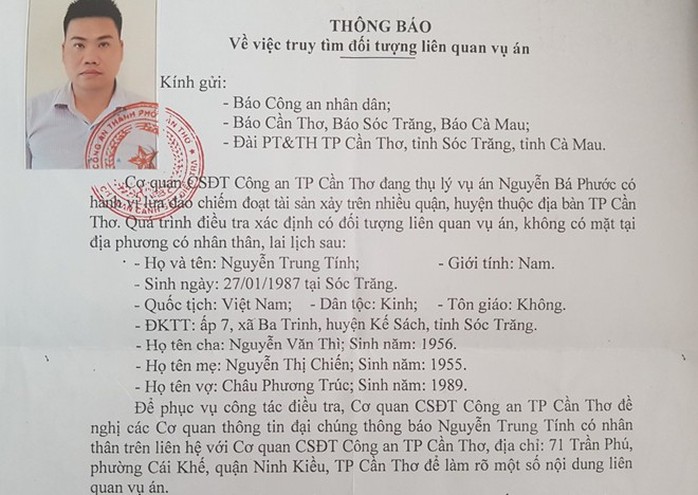 Công an TP Cần Thơ yêu cầu ông Nguyễn Trung Tính đến làm việc - Ảnh 1.