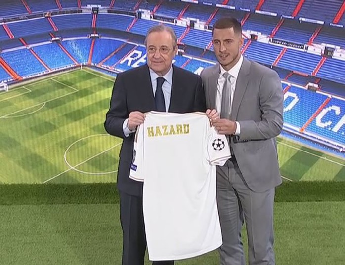 Bom tấn Hazard chào sân, 50.000 CĐV Real Madrid lên cơn sốt  - Ảnh 4.