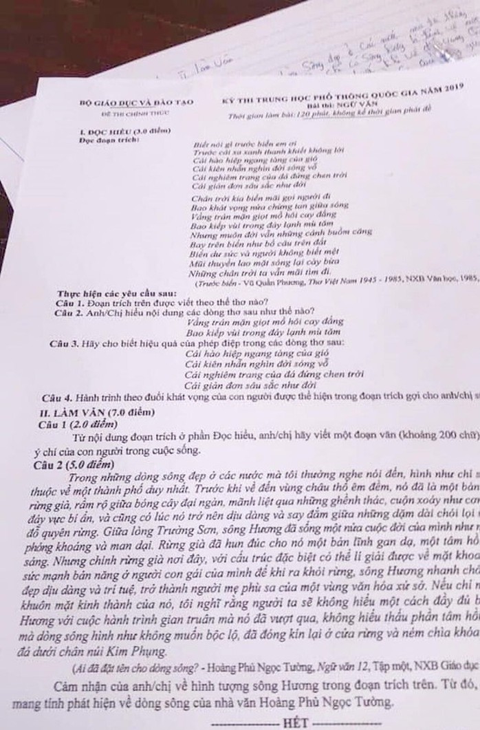 Vụ lọt đề thi môn văn ở Phú Thọ: Một trong hai người giải hộ bài là nữ sinh trường sư phạm - Ảnh 1.
