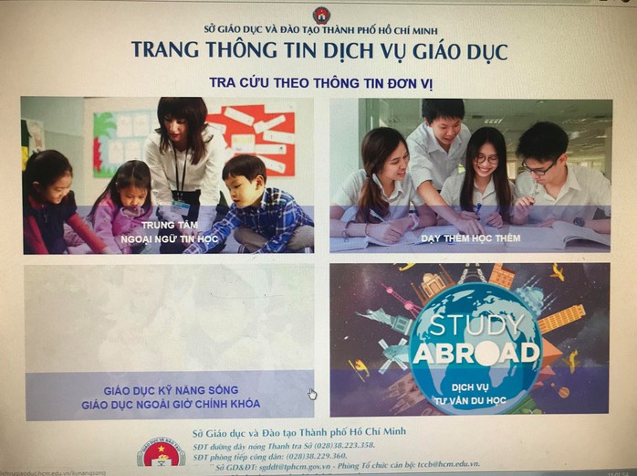 TP HCM công khai trung tâm dạy thêm, du học - Ảnh 1.