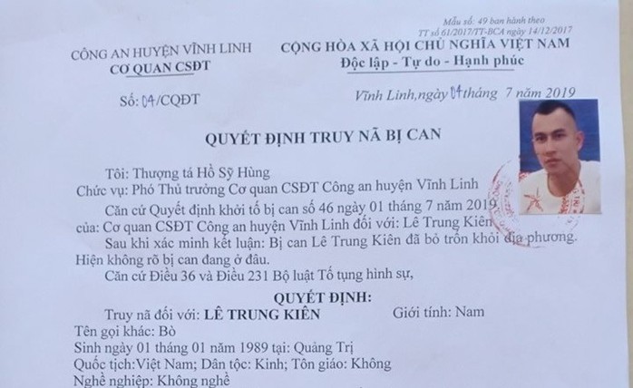 Công an Quảng Trị truy nã 3 kẻ gây phẫn nộ dư luận và cảnh báo ai bao che - Ảnh 2.