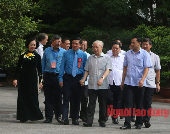 Tổng Bí thư, Chủ tịch nước Nguyễn Phú Trọng gặp mặt cán bộ Công đoàn tiêu biểu - Ảnh 1.