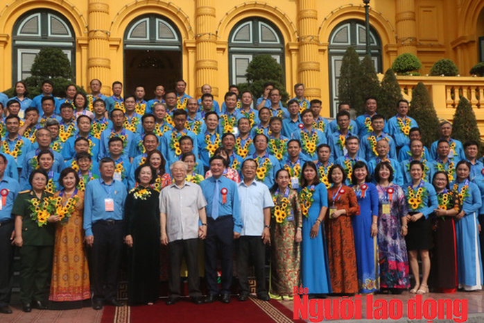 Tổng Bí thư, Chủ tịch nước Nguyễn Phú Trọng gặp mặt cán bộ Công đoàn tiêu biểu - Ảnh 6.