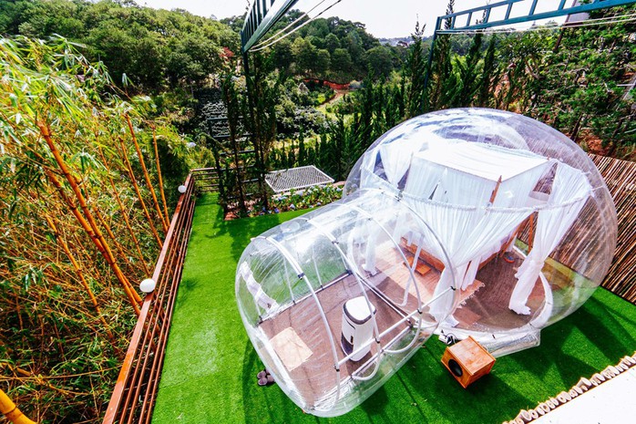 Khách sạn bong bóng trong suốt đẹp tựa Bali vừa xuất hiện ở Đà Lạt - Ảnh 4.