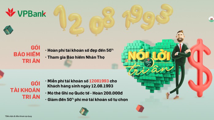 Tháng vàng sinh nhật, VPBank rộn ràng tri ân - Ảnh 1. Tháng vàng sinh nhật, VPBank rộn ràng tri ân - Ảnh 1.