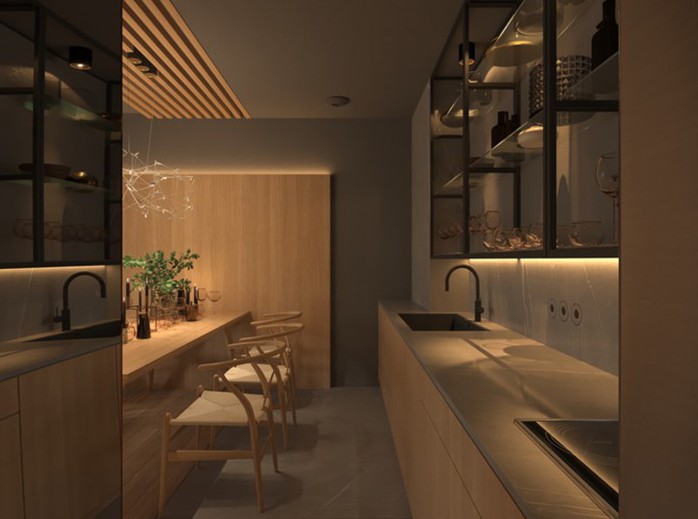 Căn hộ ấm áp khi được trang trí bằng đèn - Ảnh 3. Căn hộ ấm áp khi được trang trí bằng đèn - Ảnh 3.
