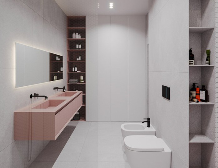 Căn hộ sử dụng màu trắng, xanh lá và hồng để trang trí - Ảnh 10. Căn hộ sử dụng màu trắng, xanh lá và hồng để trang trí - Ảnh 10.
