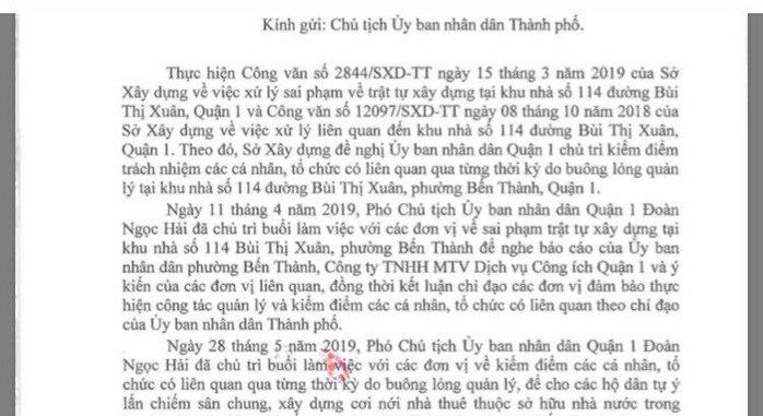 Quận 1 không thể xử được cá nhân liên quan sai phạm tại khu nhà 114 Bùi Thị Xuân - Ảnh 1.