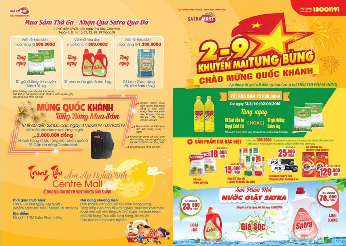 Nhiều chương trình khuyến mãi hấp dẫn dịp Quốc khánh 2-9 tại hệ thống bán lẻ Satra - Ảnh 3. Nhiều chương trình khuyến mãi hấp dẫn dịp Quốc khánh 2-9 tại hệ thống bán lẻ Satra - Ảnh 3.