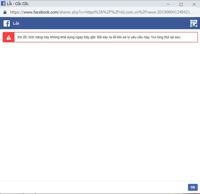 Facebook bị lỗi, người dùng không post được gì - Ảnh 2.