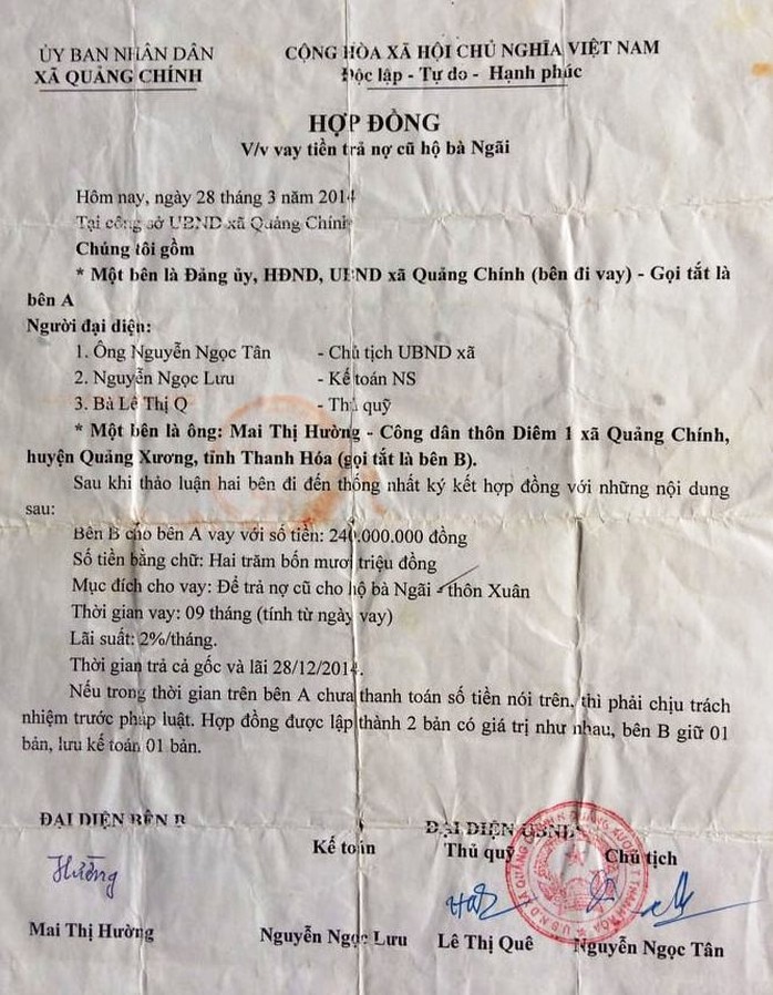 Chủ tịch xã bỏ hơn 113 triệu đồng tiền túi ra lo việc công, huyện không biết chi vào việc gì - Ảnh 2.