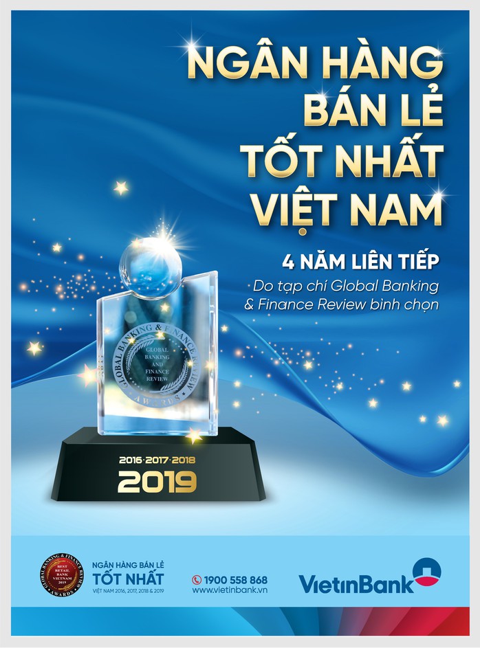 VietinBank: 4 năm liên tiếp đạt giải “Ngân hàng Bán lẻ tốt nhất Việt Nam” - Ảnh 1. VietinBank: 4 năm liên tiếp đạt giải “Ngân hàng Bán lẻ tốt nhất Việt Nam” - Ảnh 1.