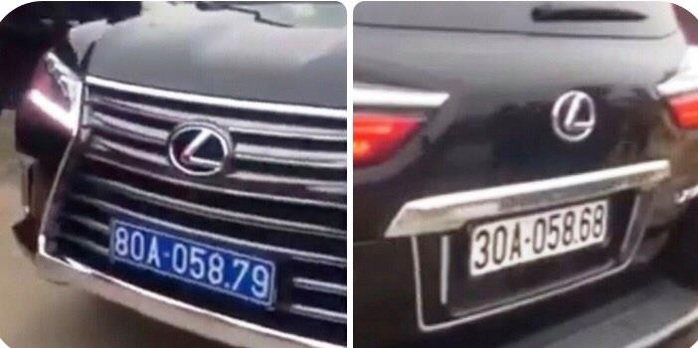 Vụ xe Lexus mang 2 biển kiểm soát: Biển màu trắng là giả - Ảnh 1.