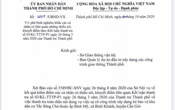 Nguyên Giám đốc Sở GTVT TP HCM Bùi Xuân Cường bị phê bình - Ảnh 1.