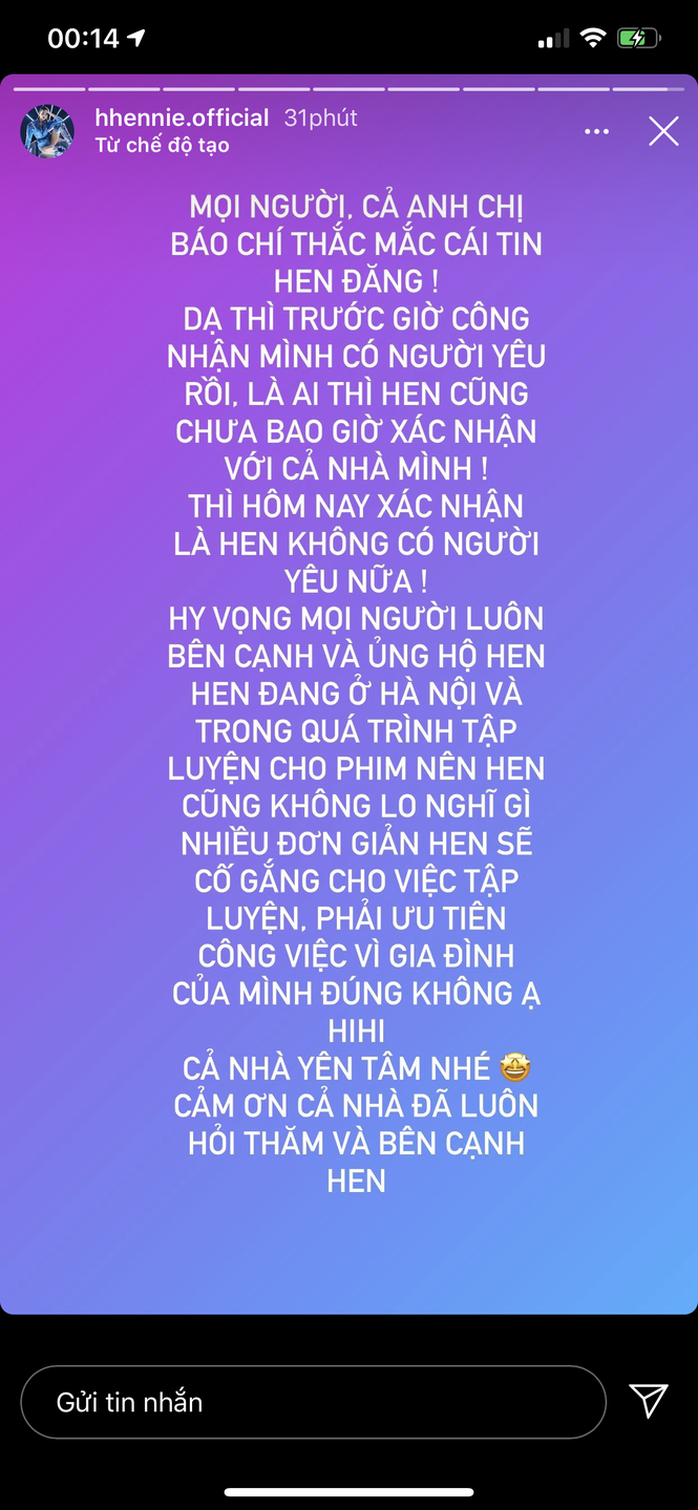 Nửa đêm, HHen Niê xác nhận không còn người yêu - Ảnh 1.