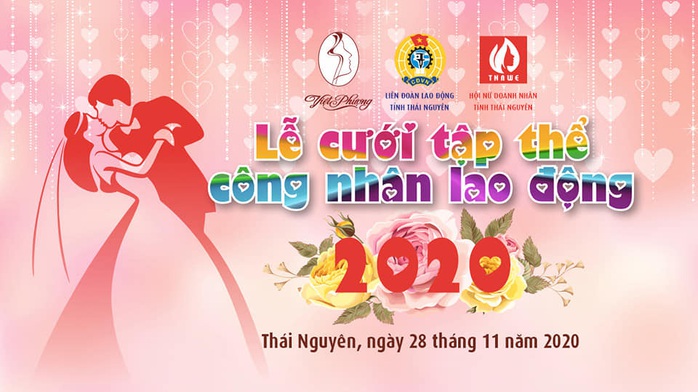 Thái Nguyên: Tổ chức lễ cưới cho 20 cặp đôi công nhân khó khăn - Ảnh 1.