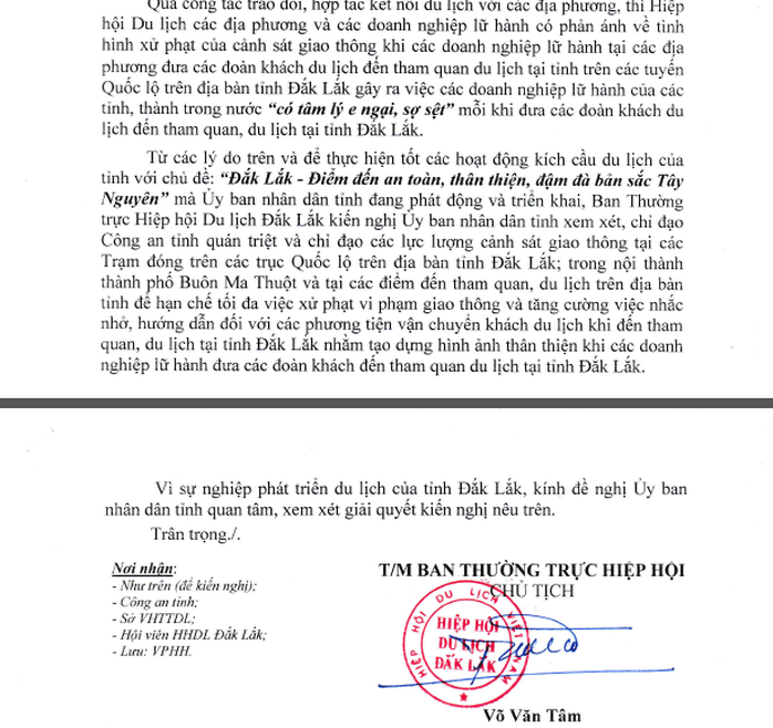 Hiệp hội Du lịch Đắk Lắk đề nghị CSGT hạn chế tối đa... xử phạt vi phạm giao thông! - Ảnh 1.