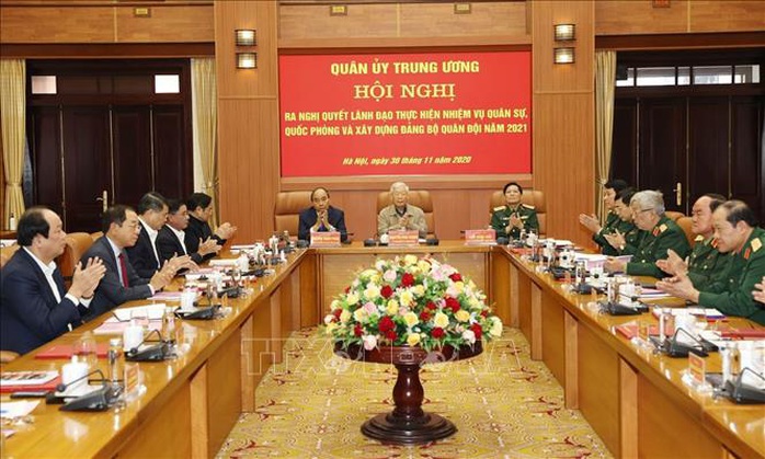 Tổng Bí thư, Chủ tịch nước Nguyễn Phú Trọng chủ trì Hội nghị Quân ủy Trung ương - Ảnh 3.