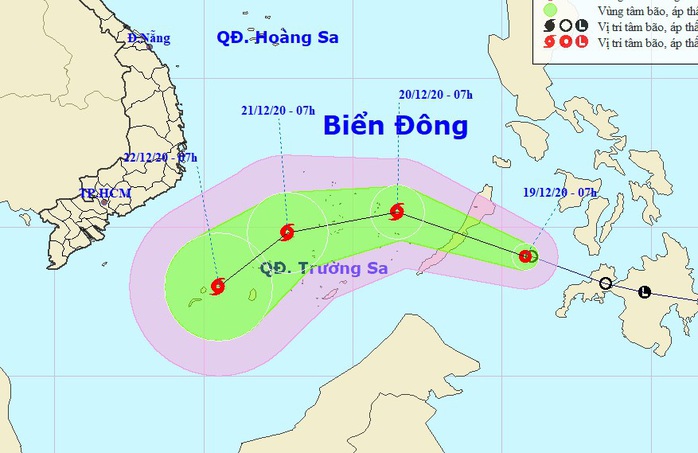 Áp thấp nhiệt đới vào Biển Đông, mạnh lên thành bão giật cấp 10-11 - Ảnh 1.