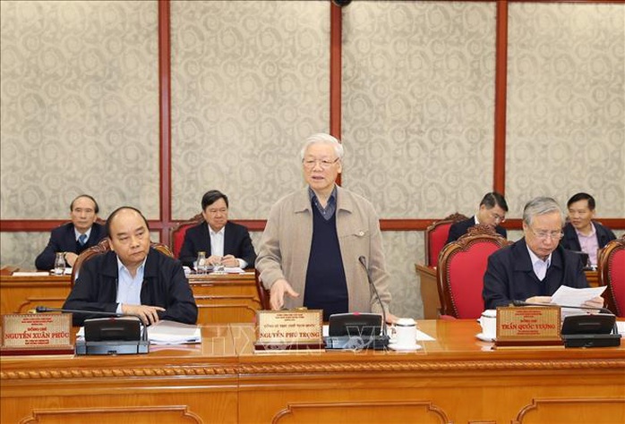 Chùm ảnh: Tổng Bí thư, Chủ tịch nước Nguyễn Phú Trọng chủ trì họp Bộ Chính trị - Ảnh 2.