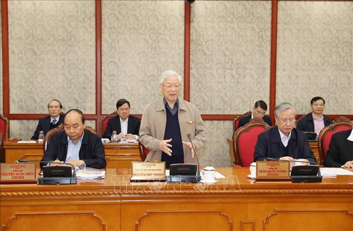 Chùm ảnh: Tổng Bí thư, Chủ tịch nước Nguyễn Phú Trọng chủ trì họp Bộ Chính trị - Ảnh 9.