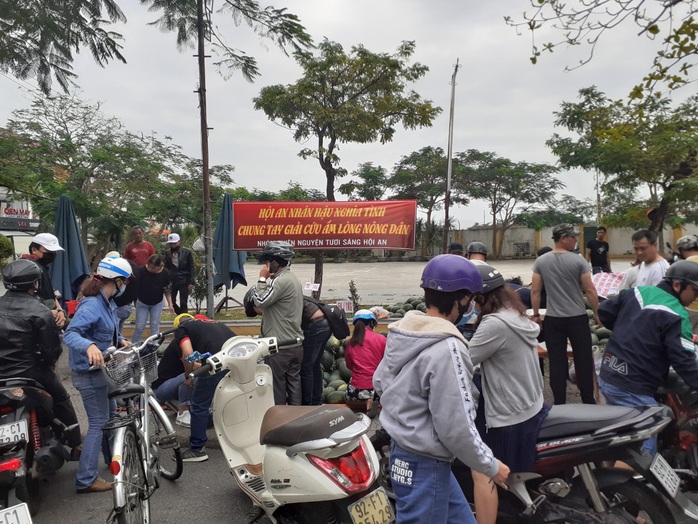 Một buổi sáng, người Hội An giải cứu hơn 7 tấn dưa hấu bí đường sang Trung Quốc - Ảnh 4.