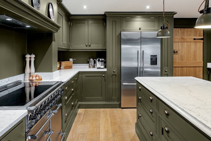 Những gam xanh tối màu tuyệt đẹp cho căn bếp hiện đại - Ảnh 7.