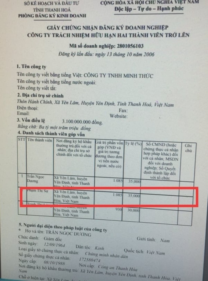 Vợ chủ tịch xã cho tặng em rể hơn 1 tỉ đồng cổ phần nhưng quên đóng thuế - Ảnh 2.