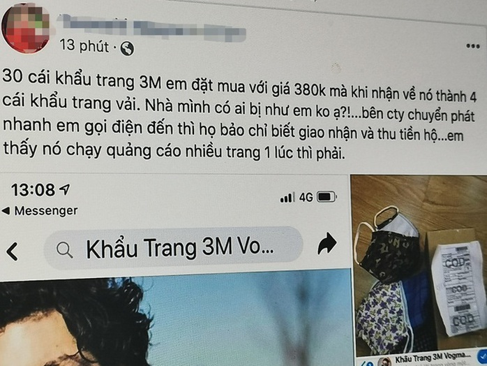 Mua khẩu trang trên Facebook nhận hộp hàng lá cây - Ảnh 2.