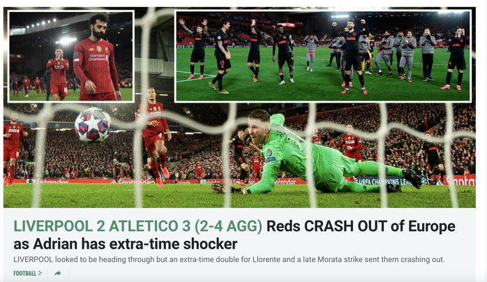 Liverpool bị loại sốc, báo chí Anh tấn công tội đồ Adrian - Ảnh 5.