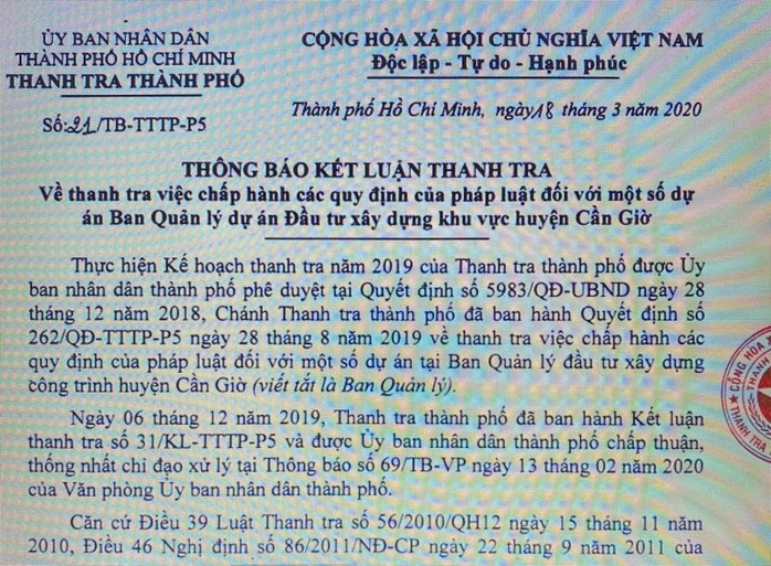 TP HCM: Hàng loạt dự án ở huyện Cần Giờ bị... tuýt còi! - Ảnh 1.