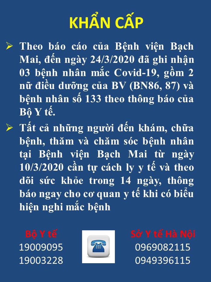 Yêu cầu gần 1.600 người đến Bệnh viện Bạch Mai khám chữa bệnh trong 10 ngày tự cách ly  - Ảnh 1.