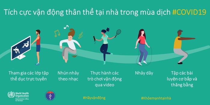 Bộ Y tế khuyến cáo về tăng cường thể lực, giữ sức khoẻ lúc cách ly xã hội chống Covid-19 - Ảnh 1.