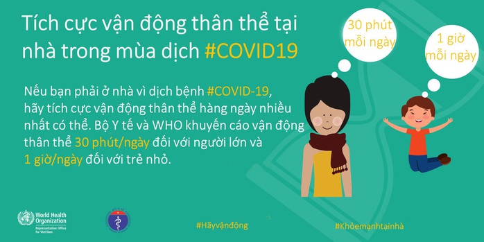 Bộ Y tế khuyến cáo về tăng cường thể lực, giữ sức khoẻ lúc cách ly xã hội chống Covid-19 - Ảnh 2.