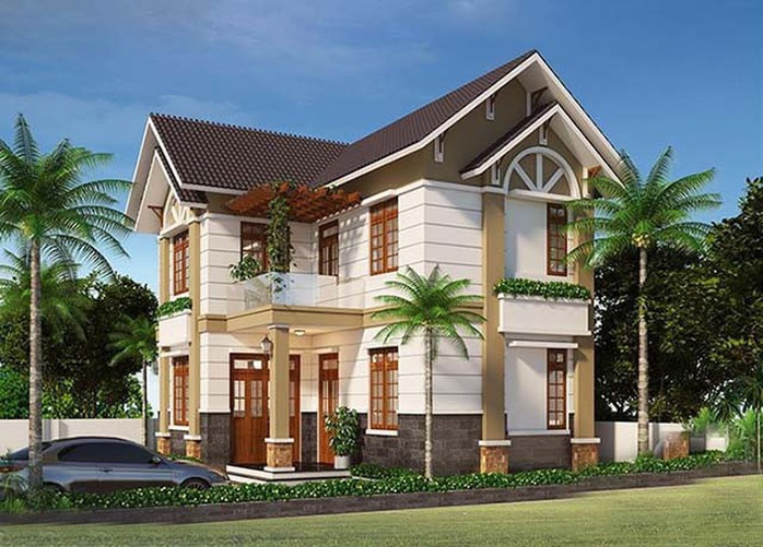 10 mẫu nhà 2 tầng chỉ 700 triệu đẹp không chê vào đâu được - Ảnh 2.