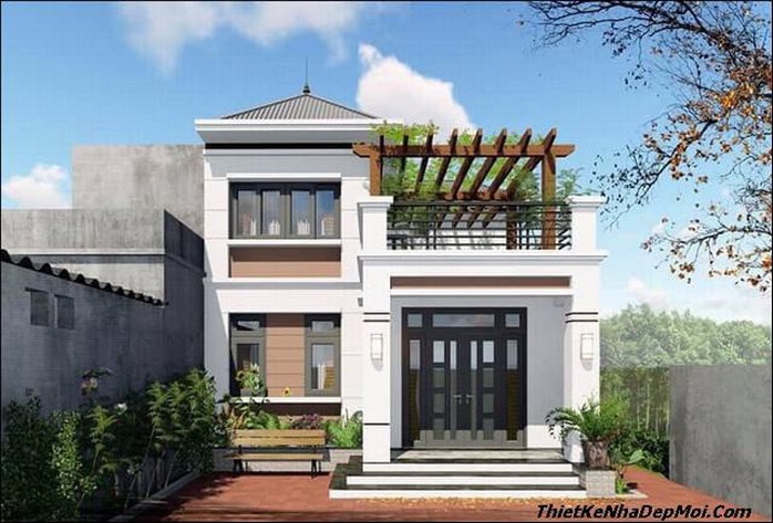 10 mẫu nhà 2 tầng chỉ 700 triệu đẹp không chê vào đâu được - Ảnh 1.