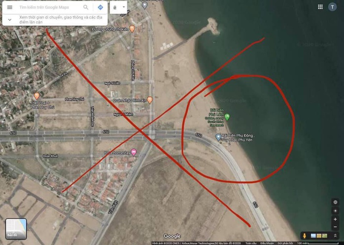 Google Maps chú thích sai nghiêm trọng bãi biển ở Phú Yên - Ảnh 1.