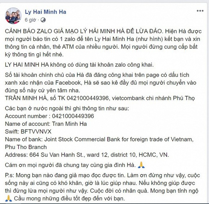 Nghệ sĩ liên tục cảnh báo vì bị giả mạo tài khoản lừa đảo tiền từ thiện - Ảnh 4.