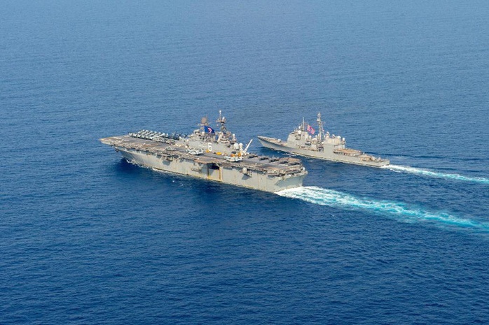 Bình luận của Việt Nam khi Mỹ và Úc điều tàu đến Biển Đông diễn tập - Ảnh 1.