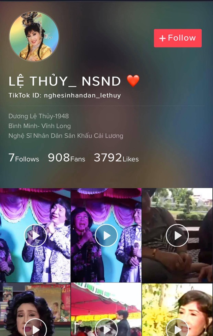 NSND Lệ Thủy bị mạo danh trên Tiktok - Ảnh 2.