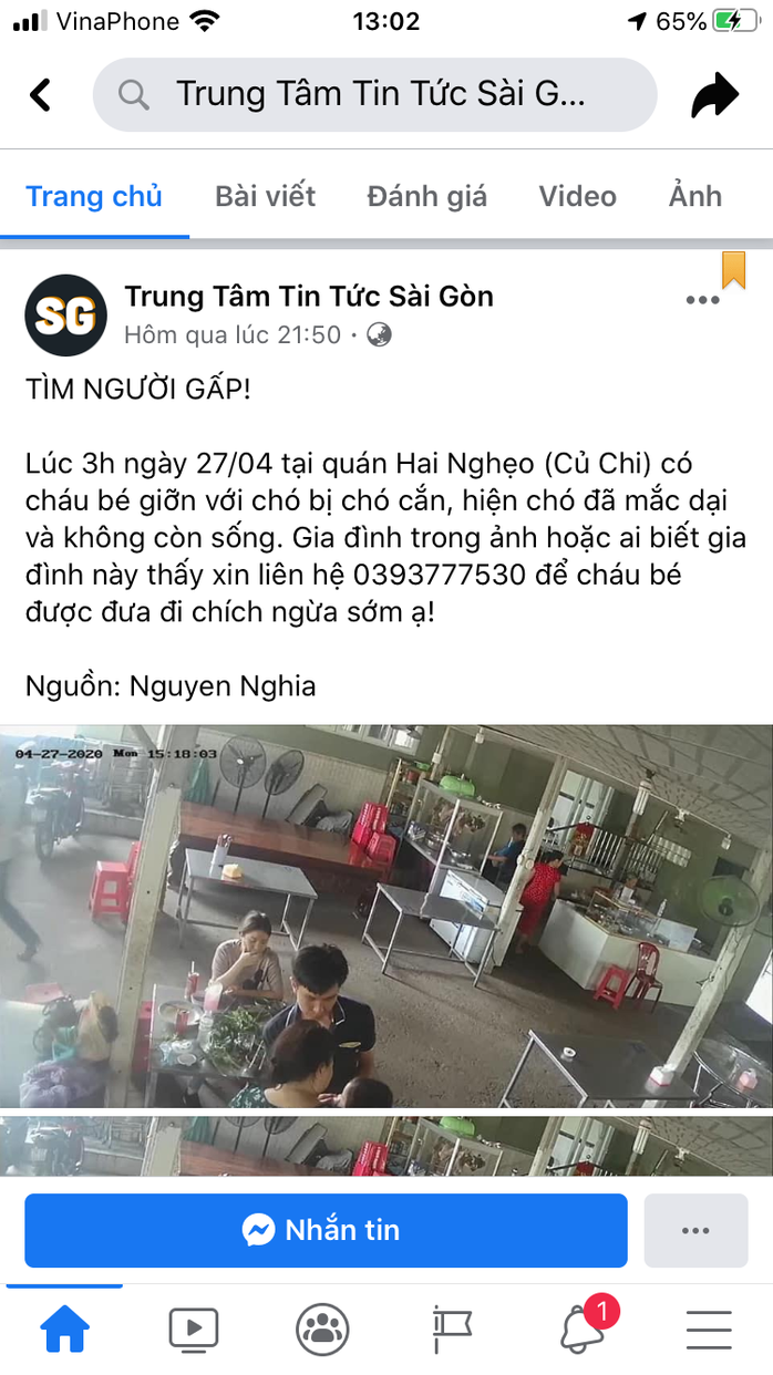 Hàng trăm người truy tìm cháu bé bị chó dại cắn và cái kết có hậu - Ảnh 2.