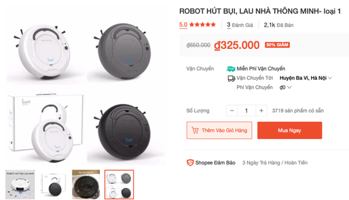 Chiêu lừa robot hút bụi mini giá rẻ - Ảnh 2.