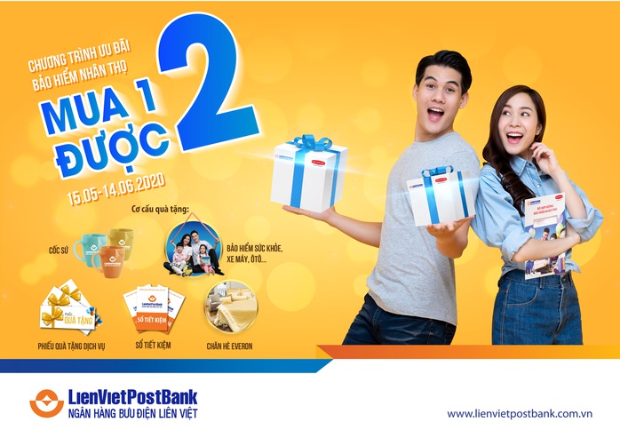 Nhận ngay quà tặng khi tham gia bảo hiểm nhân thọ tại LienVietPostBank - Ảnh 1. Nhận ngay quà tặng khi tham gia bảo hiểm nhân thọ tại LienVietPostBank - Ảnh 1.