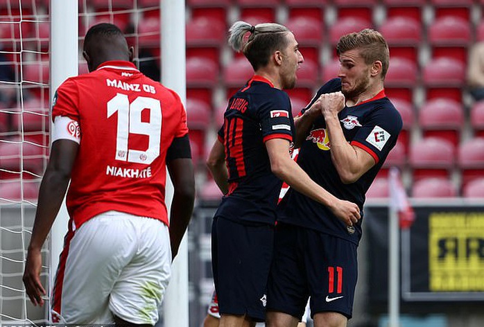 Timo Werner lập hat-trick, Liverpool bỏng mắt với sao RB Leipzig - Ảnh 5.